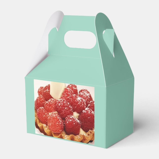 French Tarte aux Framboise Favor Boxes (Front Side)