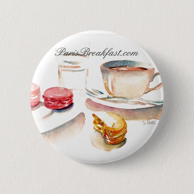 FRENCH TEA PINBACK BUTTON (Front)
