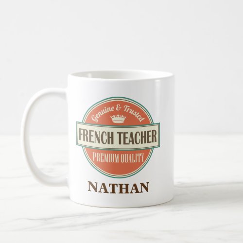 French Teacher Personalized Office Mug Gift