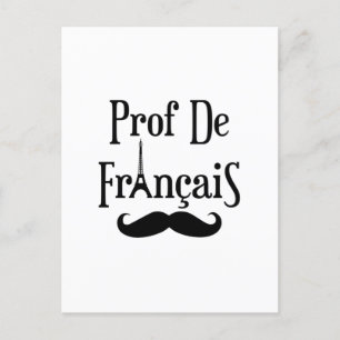 French Teacher Professor Prof de Francais Postcard