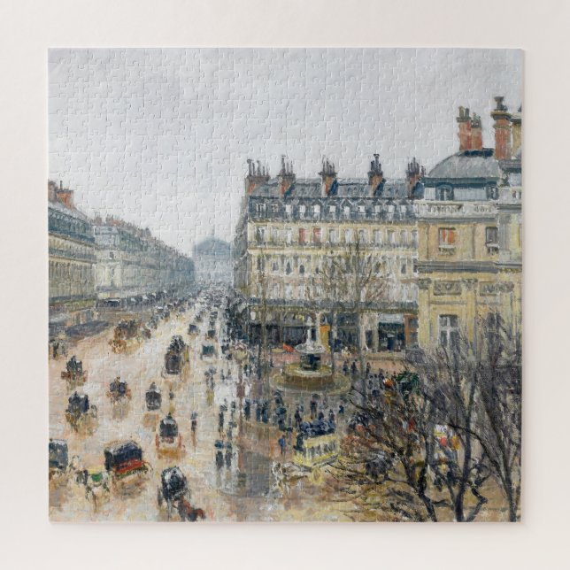 French Theater Square Paris (1898)Camille Pissarro Jigsaw Puzzle (Vertical)