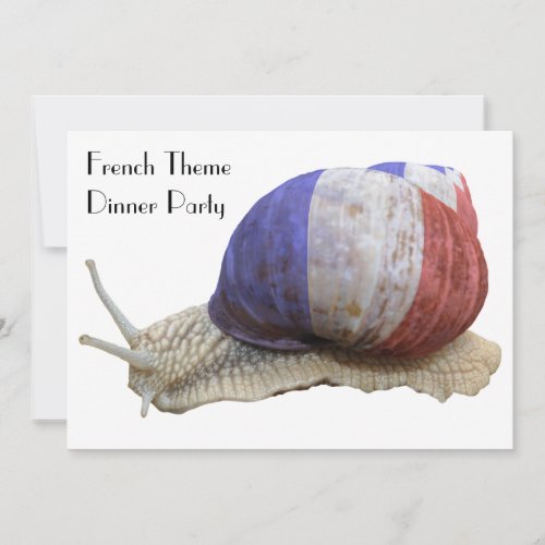 French Theme Dinner Party with Snail Invitation