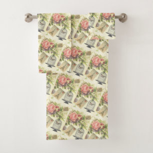 French Theme Vintage Paris Bathroom Towel Set