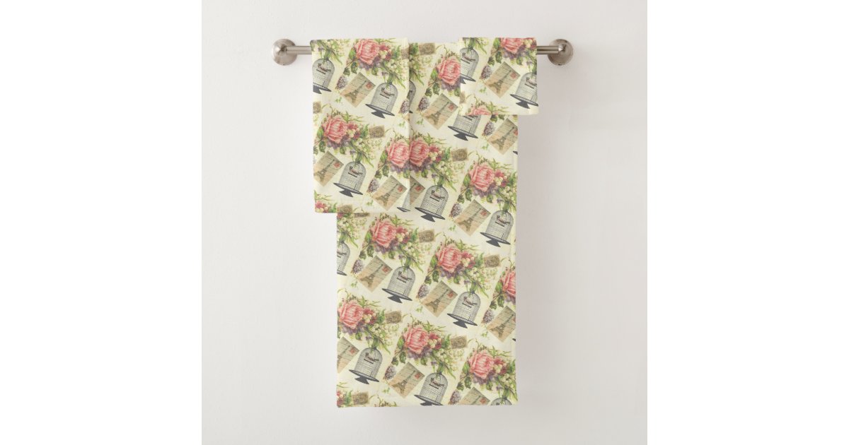 French Theme Vintage Paris Bathroom Towel Set Zazzle