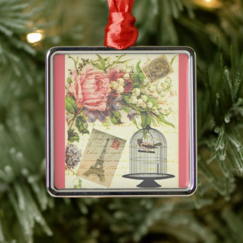 French Theme Vintage Paris Christmas Ornament