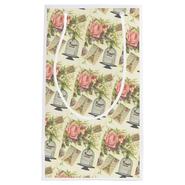 French Theme Vintage Paris Gift Bag (Front)