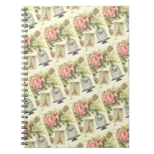 French Theme Vintage Paris Spiral Notebook