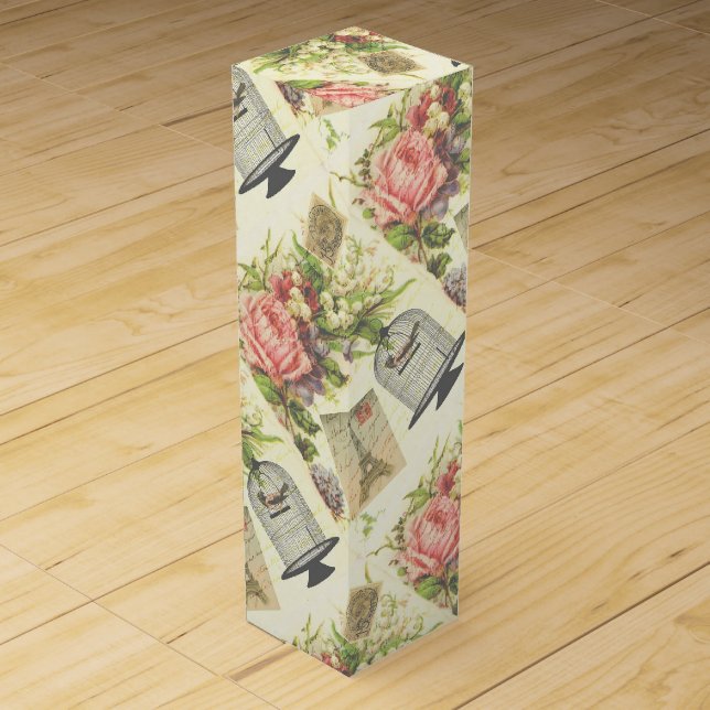 French Theme Vintage Paris Wine Box (Front)
