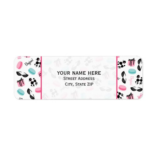 French Themed Address Label