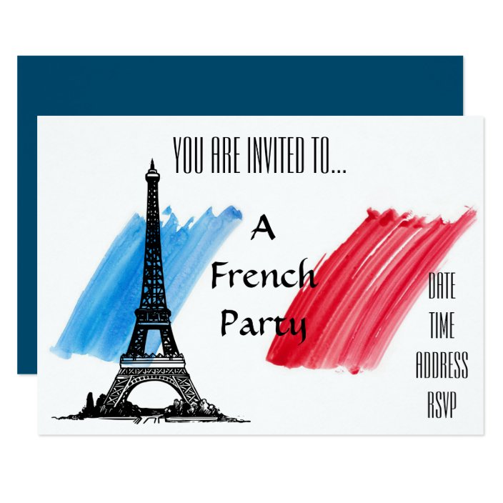 French themed made in France party Invitation