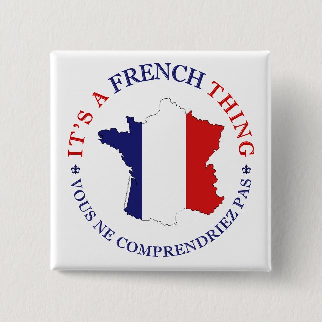 French Thing Button (Front)