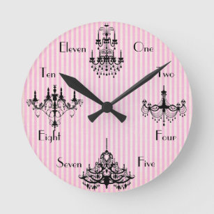 French Time Round Clock