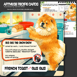 FRENCH TOAST BAKE Art Muse Recipe Card -CHOW
