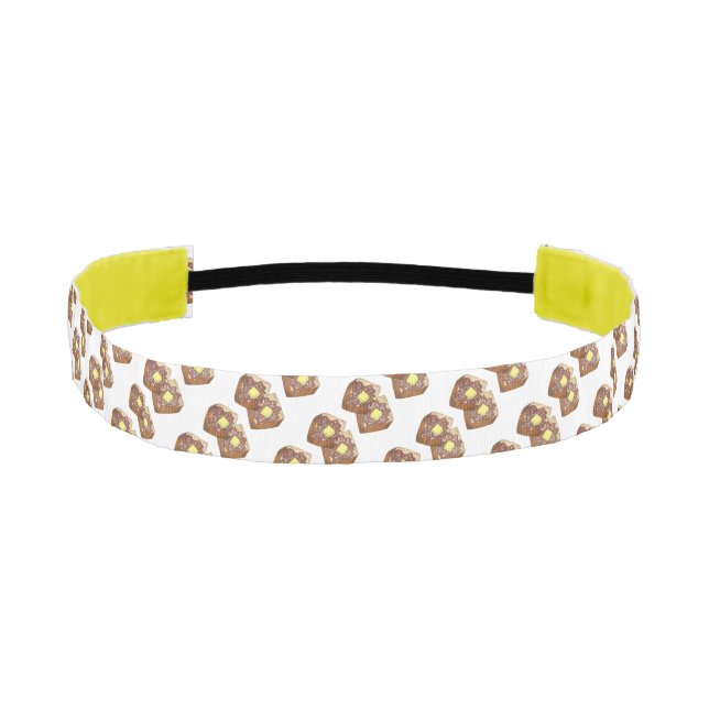 French Toast Butter and Syrup Diner Breakfast Food Athletic Headband (Front)