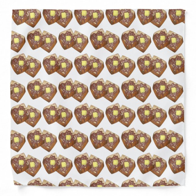 French Toast Butter and Syrup Diner Breakfast Food Bandana (Front)