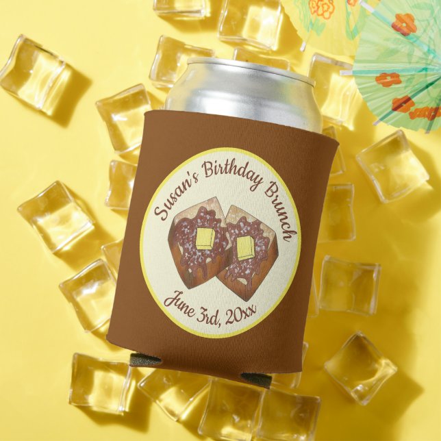 French Toast Butter and Syrup Diner Breakfast Food Can Cooler (In Situ Summer)
