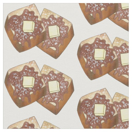 French Toast Butter and Syrup Diner Breakfast Food Fabric