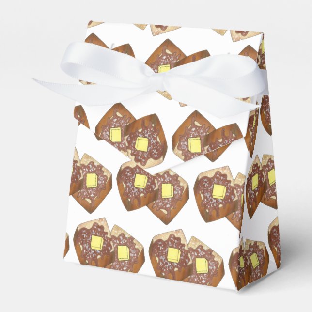 French Toast Butter and Syrup Diner Breakfast Food Favor Boxes (Front Side)