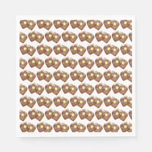 French Toast Butter and Syrup Diner Breakfast Food Napkins (Front)