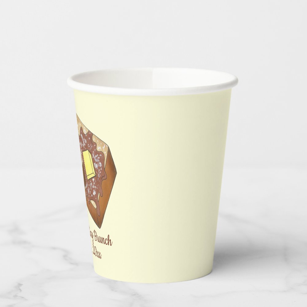 French Toast Butter and Syrup Diner Breakfast Food Paper Cups sold by ...
