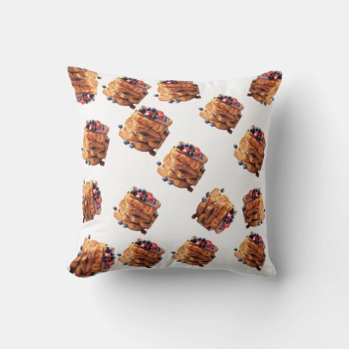 French toast pattern throw pillow