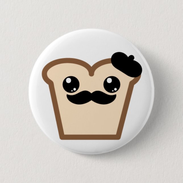 french toast pinback button (Front)