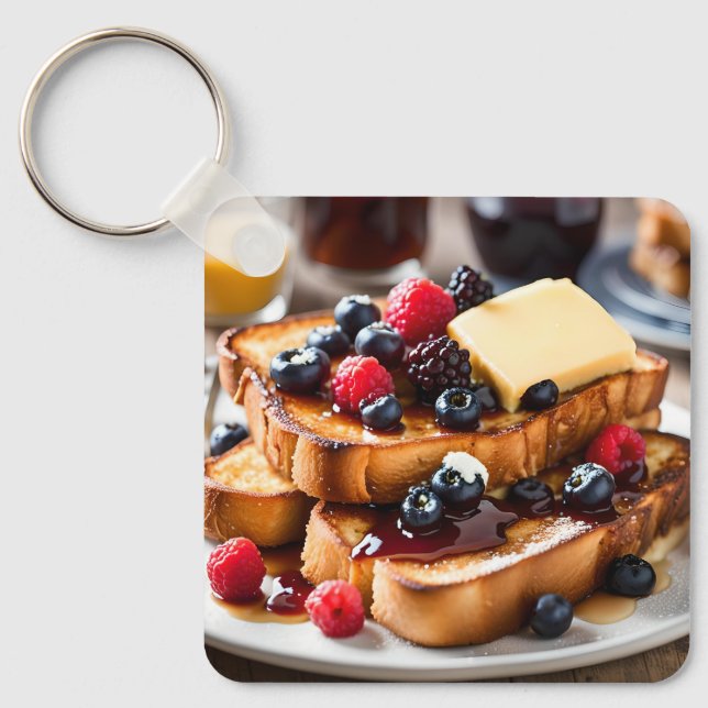 French Toast With Berries Keychain (Front)