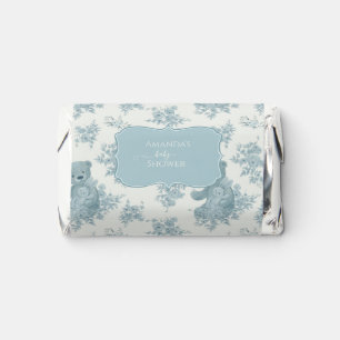 French Toile Bear and Bunny Baby Shower Hershey's Miniatures