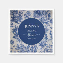 French Toile de Jouy Blue and White Bridal Shower