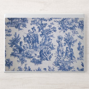 French toile de jouy blue and white elegant HP laptop skin
