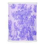 French toile de jouy blue and white elegant lamp shade (Right)