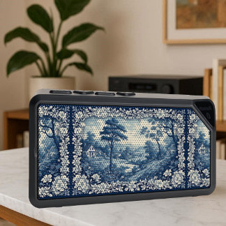 French Toile De Jouy Pastoral Rustic Country Theme Bluetooth Speaker