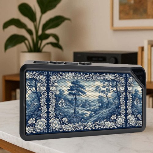 French Toile De Jouy Pastoral Rustic Country Theme Bluetooth Speaker