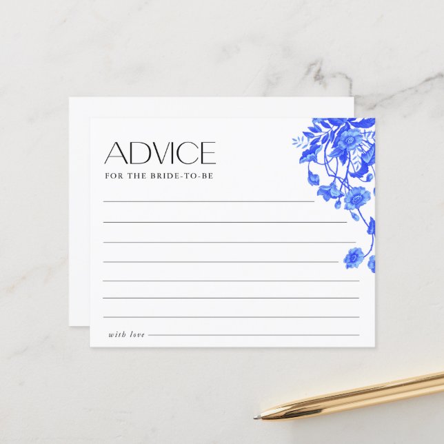 French Toile Floral Bridal Shower Date Night Ideas (Front/Back In Situ)