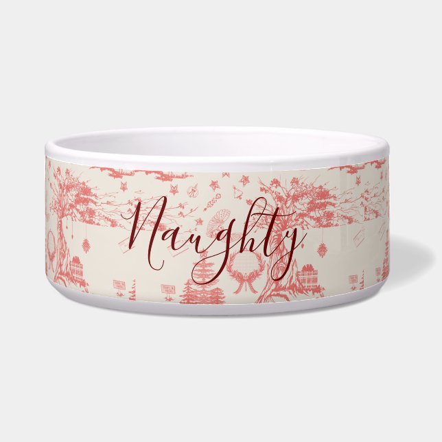 French Toile Oak and Elk woodland Customizable Bowl (Front)