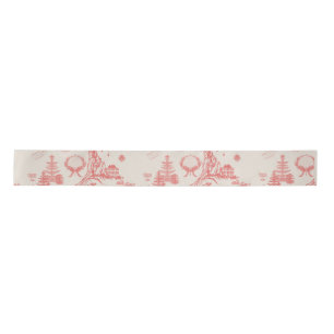 French Toile Oak and Elk woodland Satin Ribbon