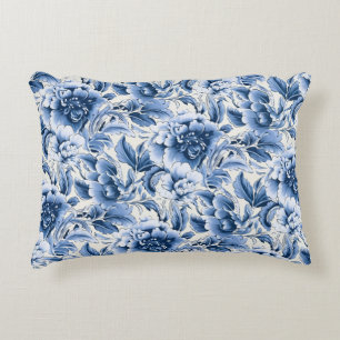 French toile & toile de Jouy. Blue. Accent pillow