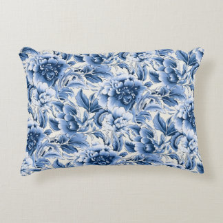 French toile & toile de Jouy. Blue. Accent pillow 