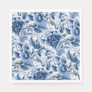French toile & toile de Jouy. Blue. Napkins