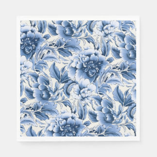 French toile & toile de Jouy. Blue. Napkins