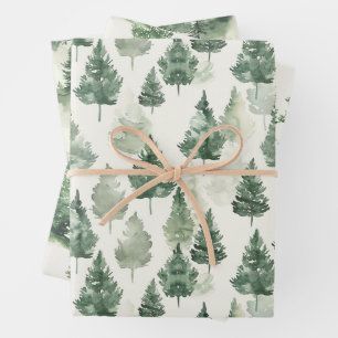 French Toile Trees Pattern Wrapping Paper Sheets