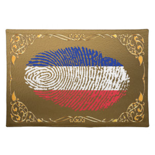French touch fingerprint flag placemat
