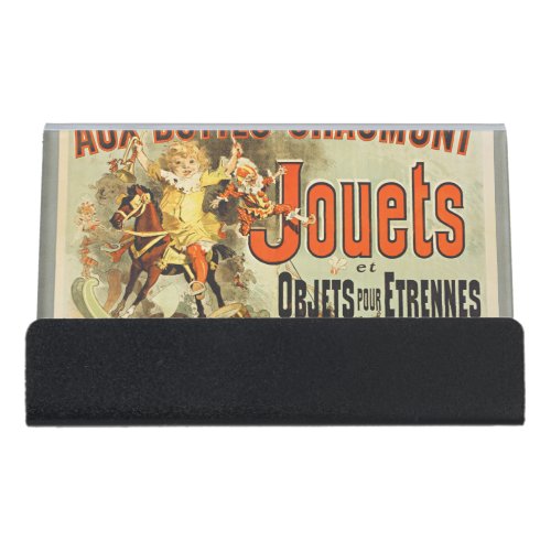 French Toy Joets Friends Poster Desk Business Card Holder