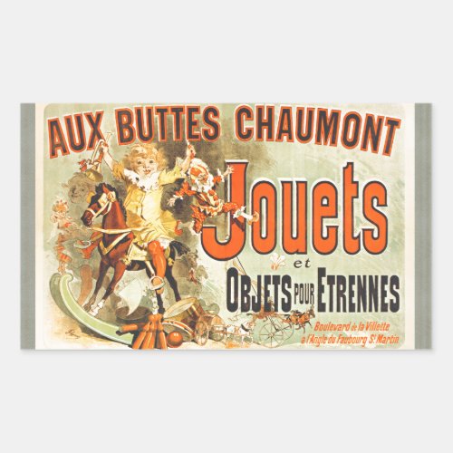 French Toy Joets Friends Poster Rectangular Sticker