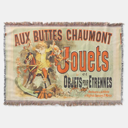 French Toy Joets Friends Poster Throw Blanket