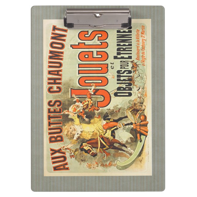 French Toy Joets Friends Vintage Poster   Clipboard (Front)