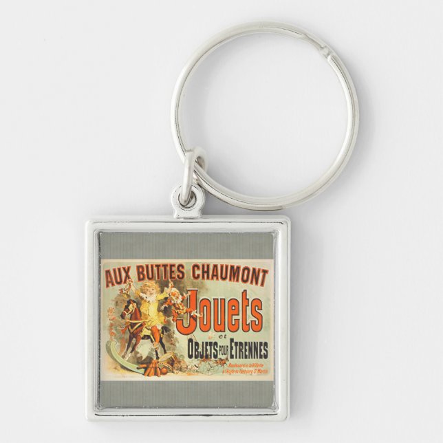 French Toy Joets Friends Vintage Poster   Keychain (Front)
