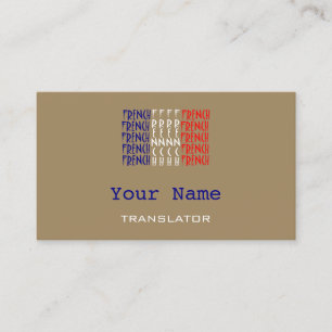 French Translator or Interpreter Business Cards