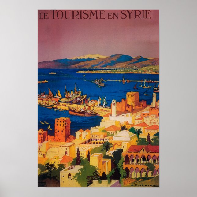 French Travel Poster, Touring in Syria Poster (Front)