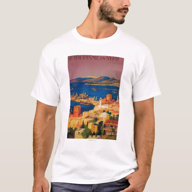 French Travel Poster, Touring in Syria T-Shirt (Front)